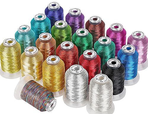 New brothread 21 Assorted Colors Metallic...