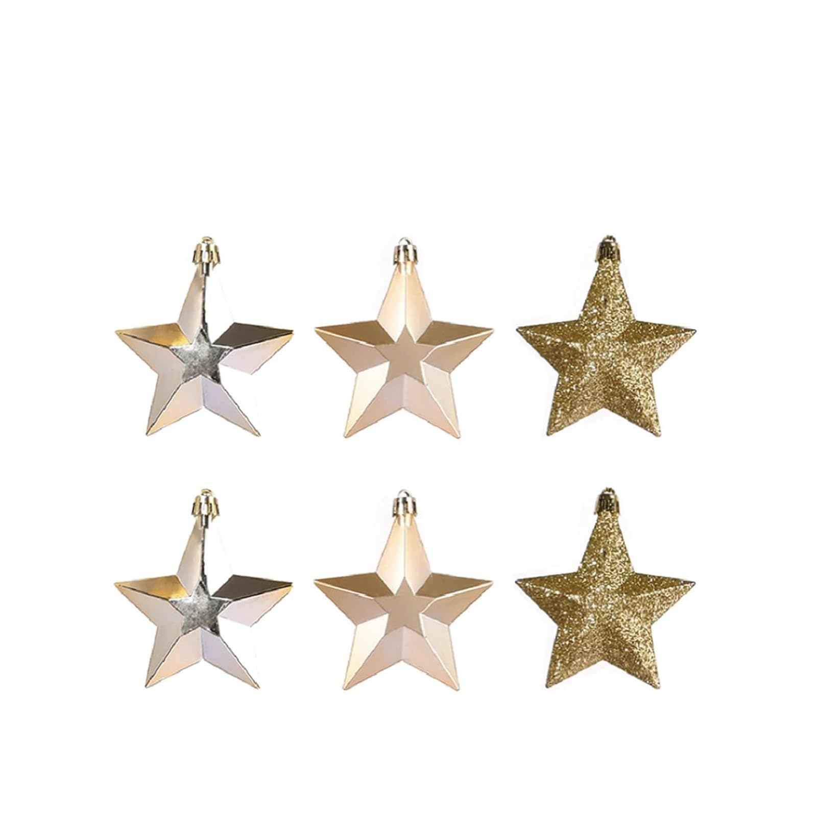 Weihnachtskugel-Ornamente, 6 Stück/Set, Weihnachtsbaum, goldene Kugel, goldene Weihnachtskugel, Neujahr, Weihnachten, Dekoration, Party-Ornament, Dekoration, Urlaubsdekoration (Größe 6 cm, 6 Stück)