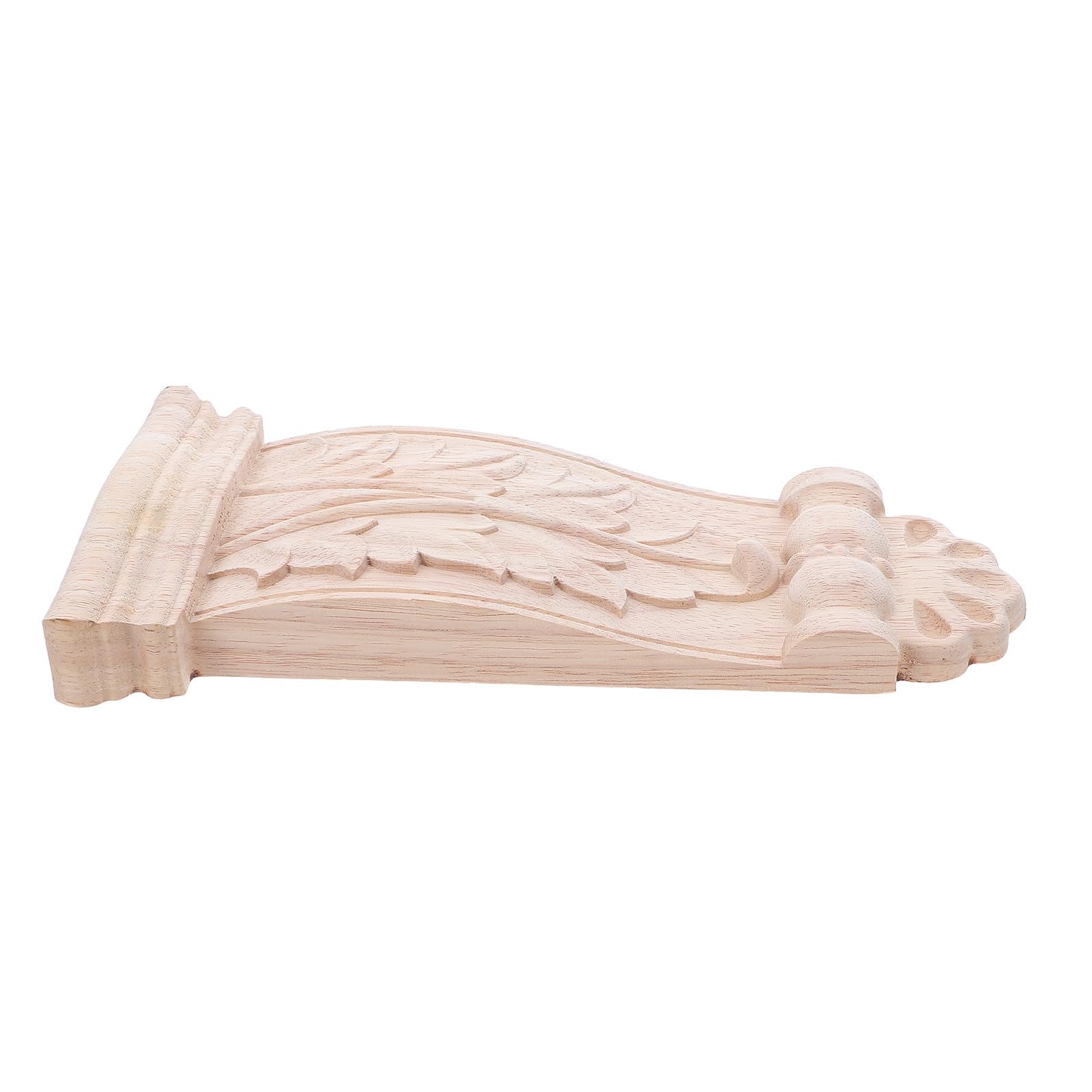 Ménsulas decorativas de madera tallada estilo vintage europeo color caqui