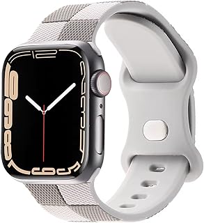 سوار قياسي من فيكرا متوافق مع ساعة ابل ووتش الترا 2 و سيريس 10 و 9 و 8 و 7، مصنوع من السيليكون للجنسين مقاس 49 و 46 و 45 و 44 ملم