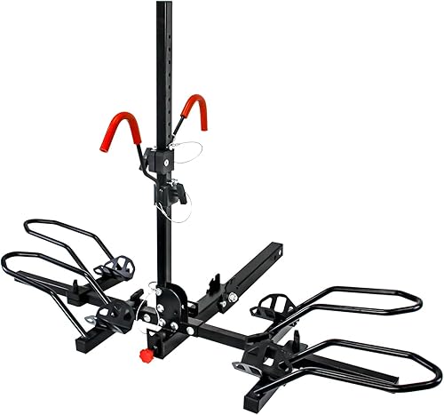 Portabicicletas de enganche para 2 bicicletas, soporte para bicicletas estándar, de neumáticos gruesos y eléctricas, se adapta a automóviles,