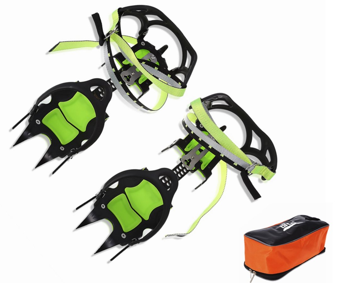 BRS-S1A Paire de 14 Crampons dentaires Ski Ice Snow Cleats Anti Slip Walking Randonnée en Hiver (Dents Longueur 1.57 ")