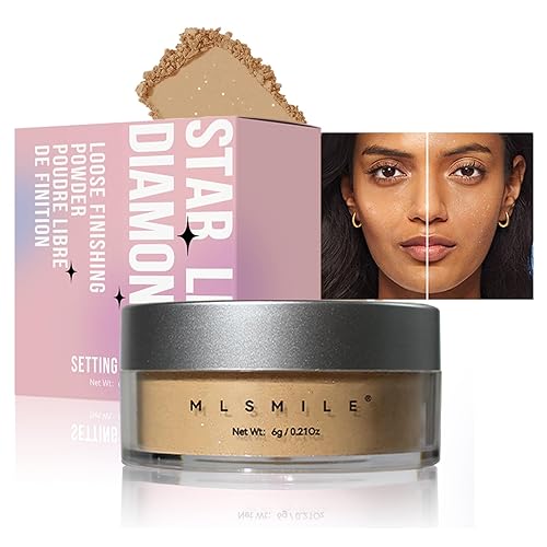 Miniatura 10 de AKARY Polvo de ajuste translúcido rosa, polvo de acabado brillante, control de aceite para maquillaje de larga duración, polvo suelto ligero