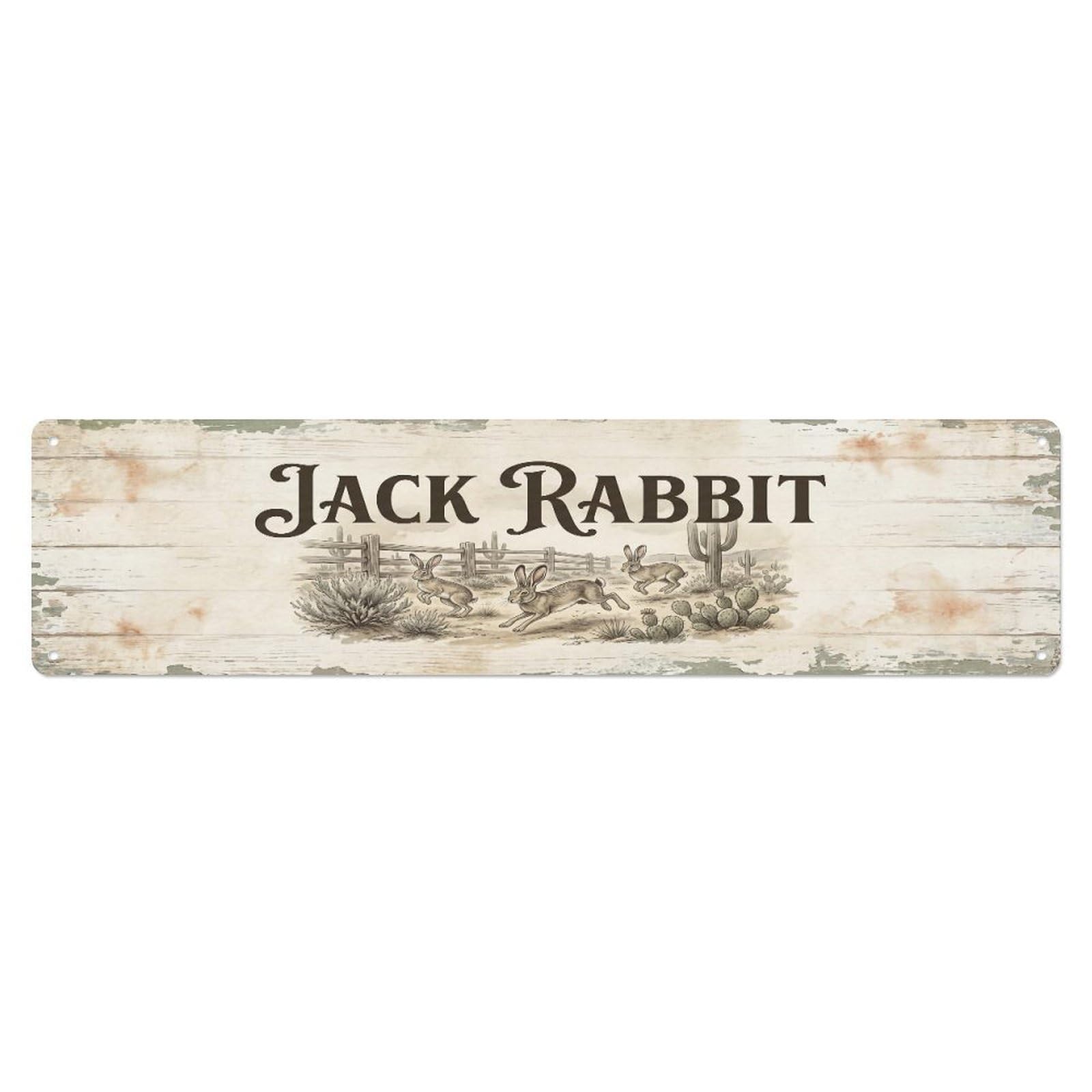 Xanthor Style Metal Tin Sign Vintage Yard Jackrabbit Farmhouse Funny Rabbit Backyard Farm