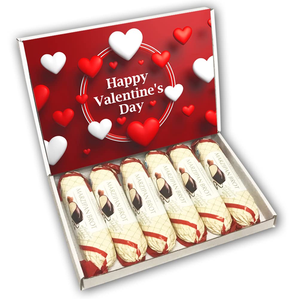 Zentis Marzipan Milk Chocolate Bars Gift Box Hamper Valentines Present (VALENTINES RED)