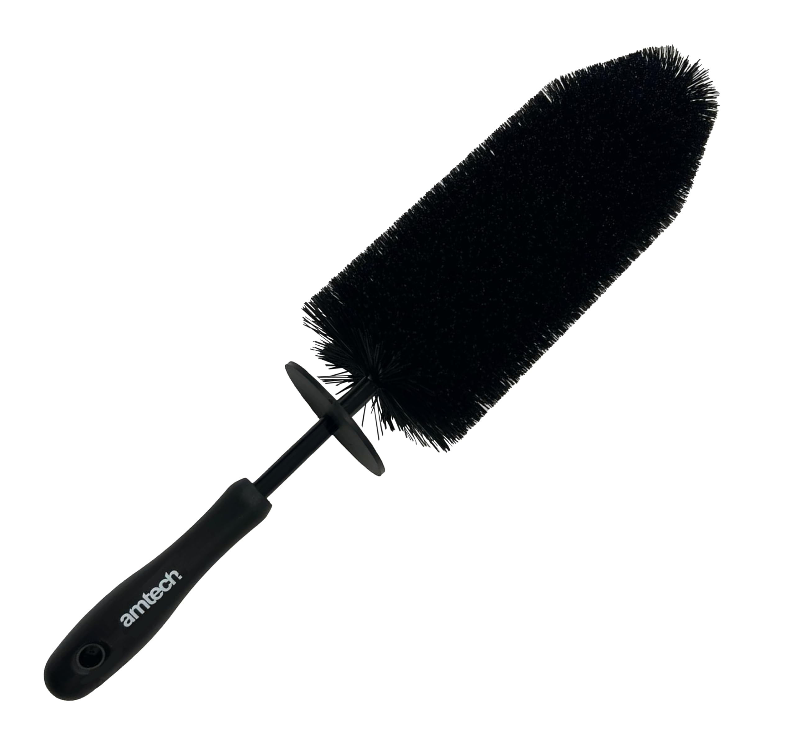 Amtech - Cleaning Brush for Alloy Wheels with Flexible Reach, Home, Easy to Use with Ergonomic Handle, Lightweight, Non-Scratching Bristles for Smooth Finish (445mm)