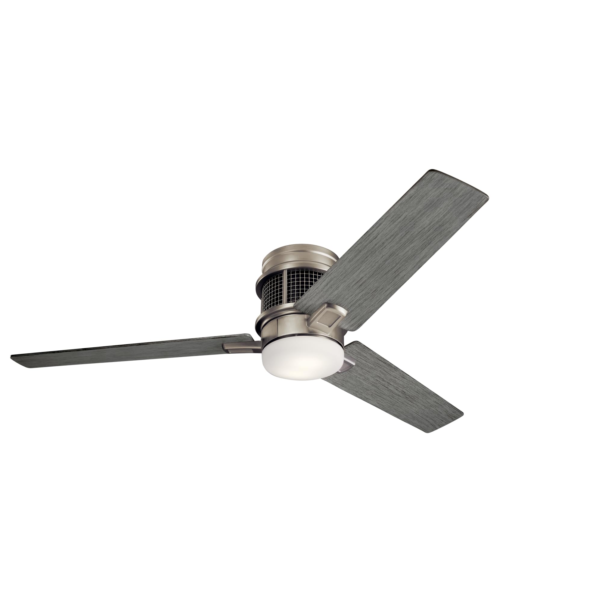 Kichler 300352NI Chiara 52" Hugger Ceiling Fan with LED Lights and Wall Control, Brushed Nickel