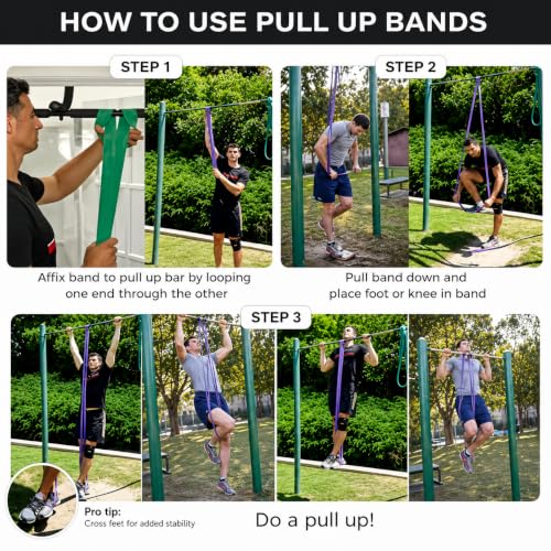 Image of Resistance Band for Workout | Resistance Band Set | Exercise Band & Stretching Bands for Exercise for Home Workouts | Gym Equipment for Home Workout | Ideal for Men & Women (Green 40-60 kg)