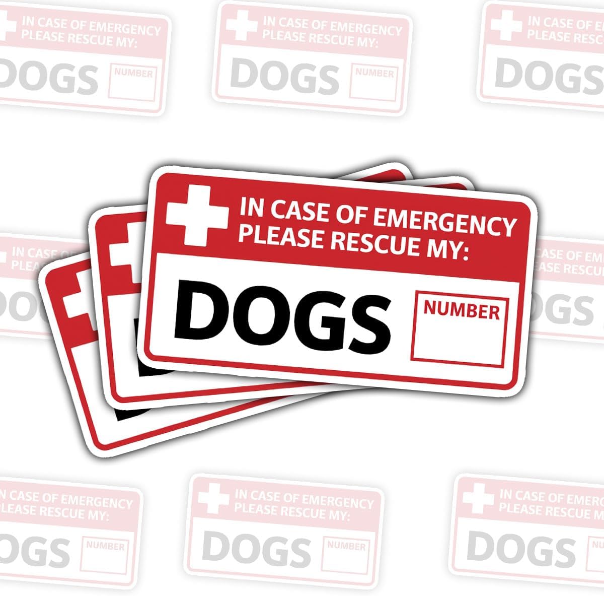 3 Pack Dog Rescue Stickers – Red Vinyl Decals for Pet Safety 3 Pack Dog Rescue Stickers – Red Vinyl Decals for Pet Safety