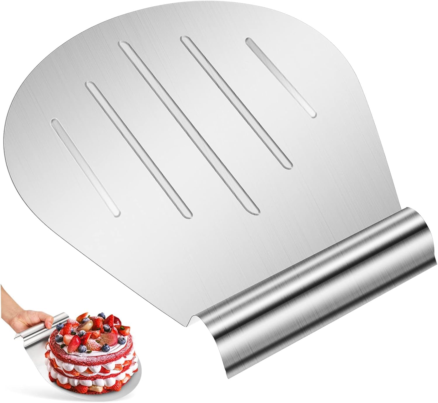 Helweet Paletta Per Torte E Pizza, Paletta Per Dolci, Paletta Per Torta, Cake Lifter Sollevatore, Adatto A Principianti, Appassionati Di Pasticceria E Panettieri Professionisti, 24cm X 20.3cm - 12
