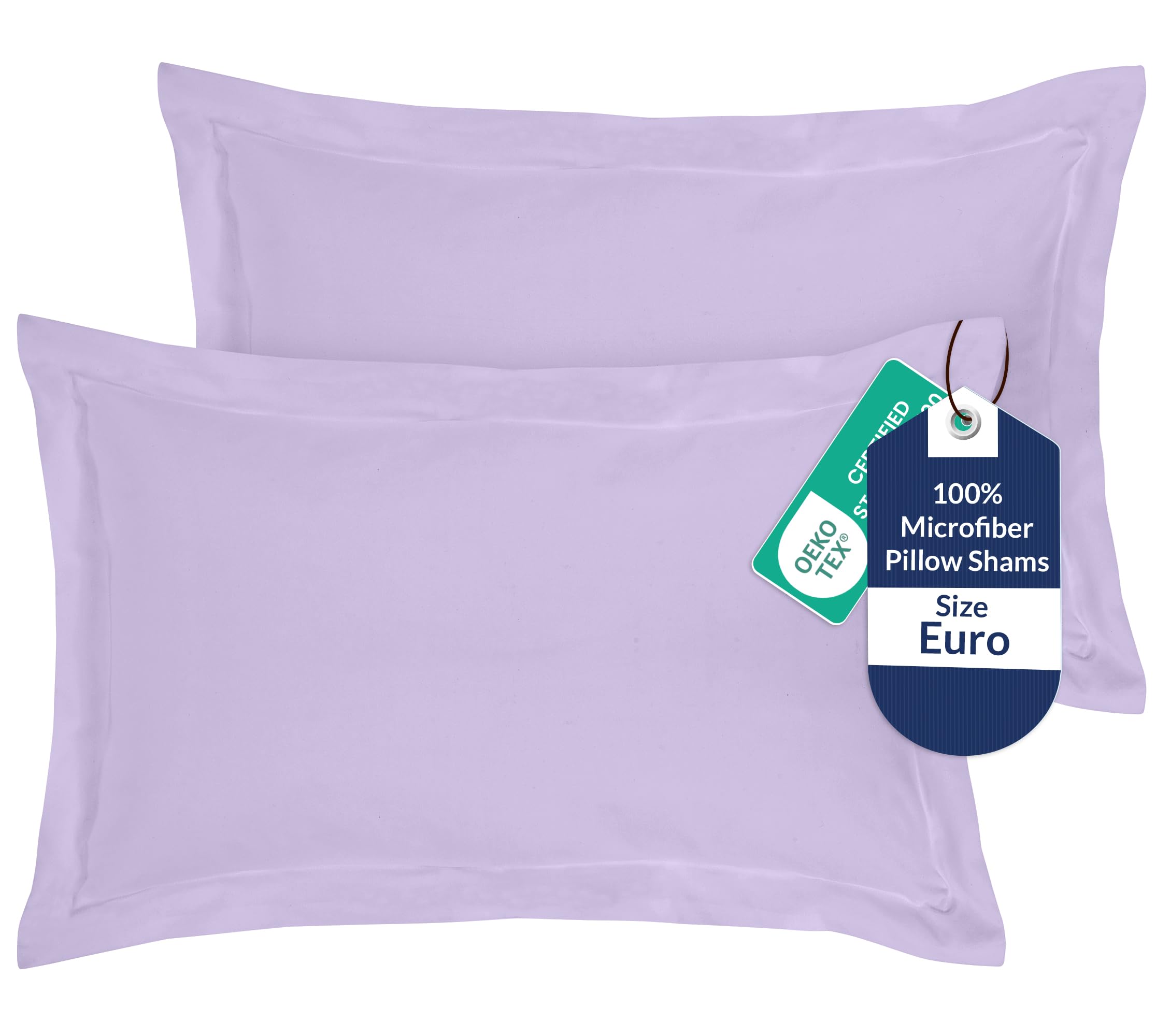 Photo 1 of *2 PACKS* Royale Linens Pillow Shams 2 Pack King Size 20x36 Inch - Brushed 1800 Microfiber - Bed Pillow Shams, Wrinkle Resistant Super Soft and Cozy - Back Overlap Closure - Oxford Pillowcase (King, Lavender)