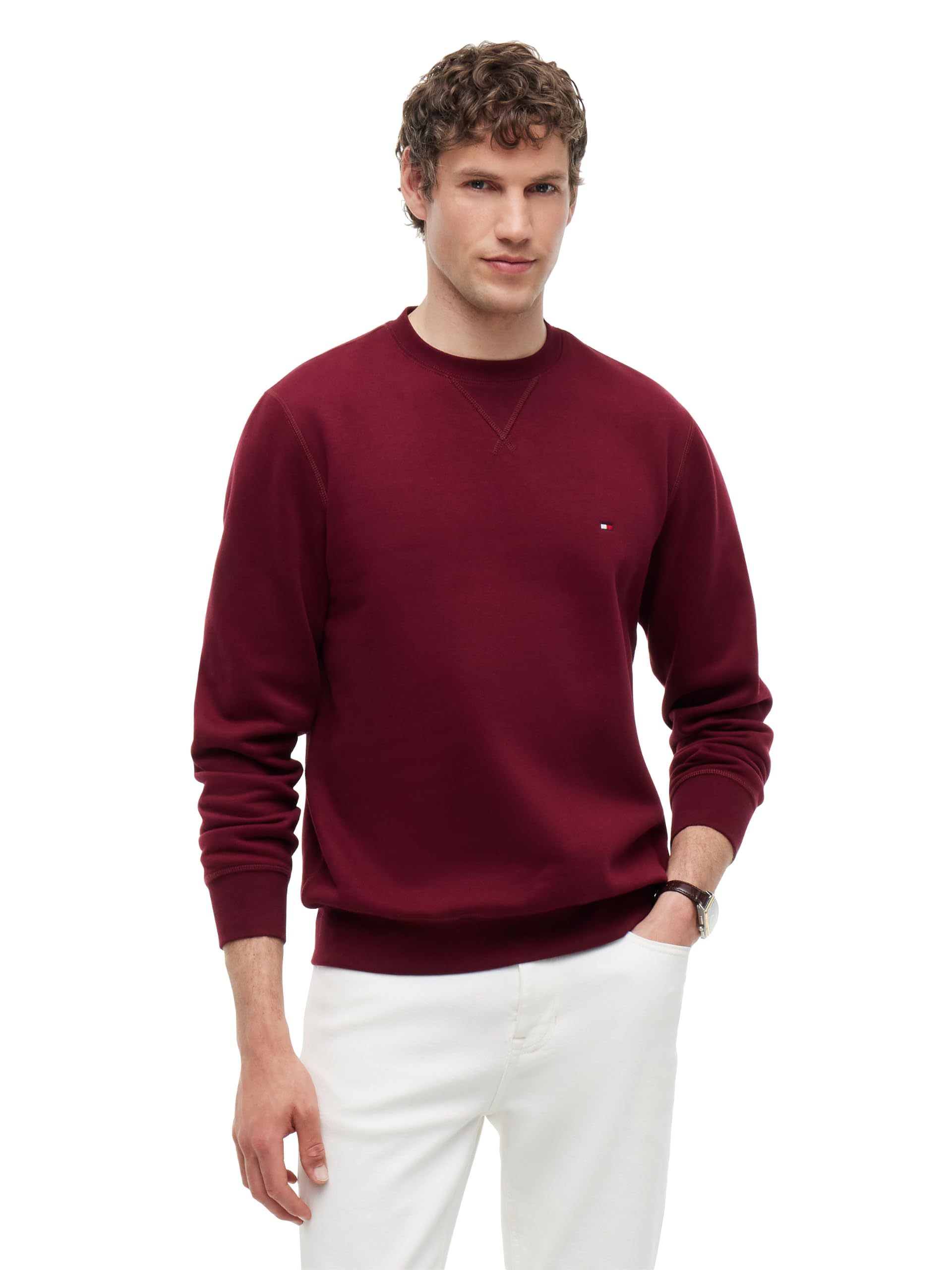 Men's Medium Weight Fleece Pullover Crewneck Sweatshirt