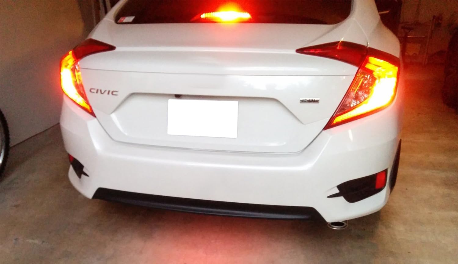 iJDMTOY Strobe/Flashing Featured Red 15-SMD 7443/T20 Replacement Bulbs Compatible With Brake/Tail Lights