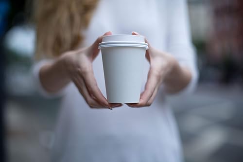 Miniatura 3 de SafeWare Tazas de café desechables con tapas de 16 onzas (100 juegos)  To Go Coffee Cups  Bebidas calientes  Expresso  Té  Café  Café  Latte