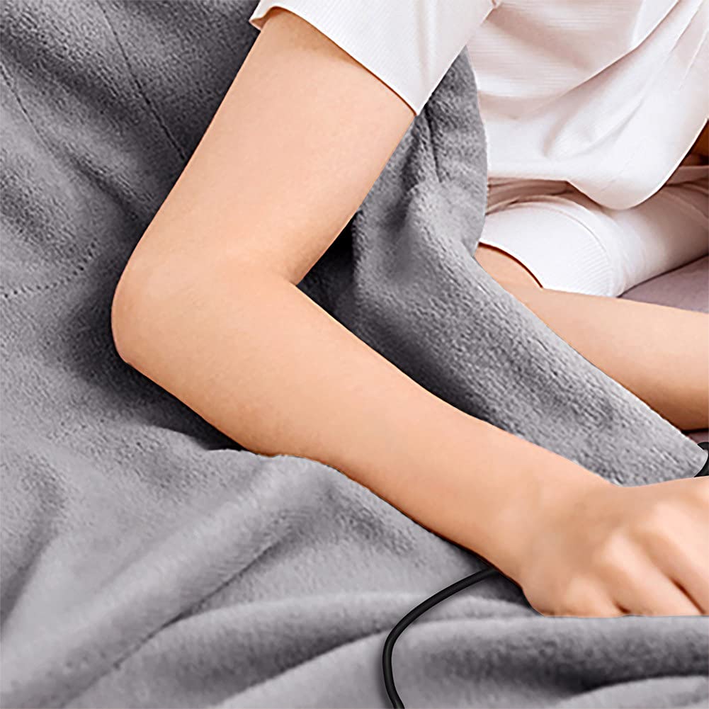 Coperta Elettrica Riscaldata, Coperta Scialle Riscaldata Avvolgente Senza Fili per Donne, Bevibile 5V USB Coperta Riscaldata Scialle USB Elettrico G Sciarpa Ricaricabile USB Riscaldata, Grigio Chiaro