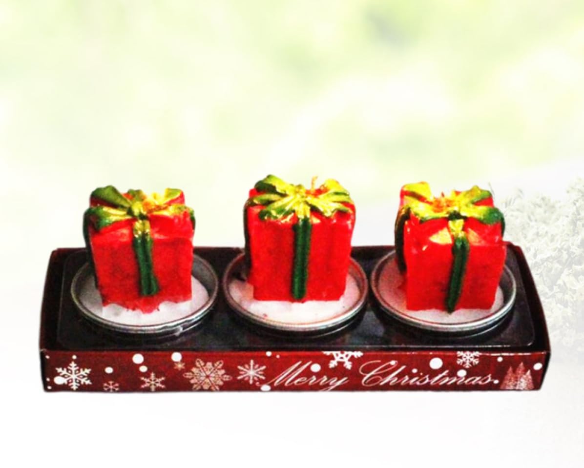3pcs Creative Christmas Candle Cloth Desktop Adornment for Party Decor