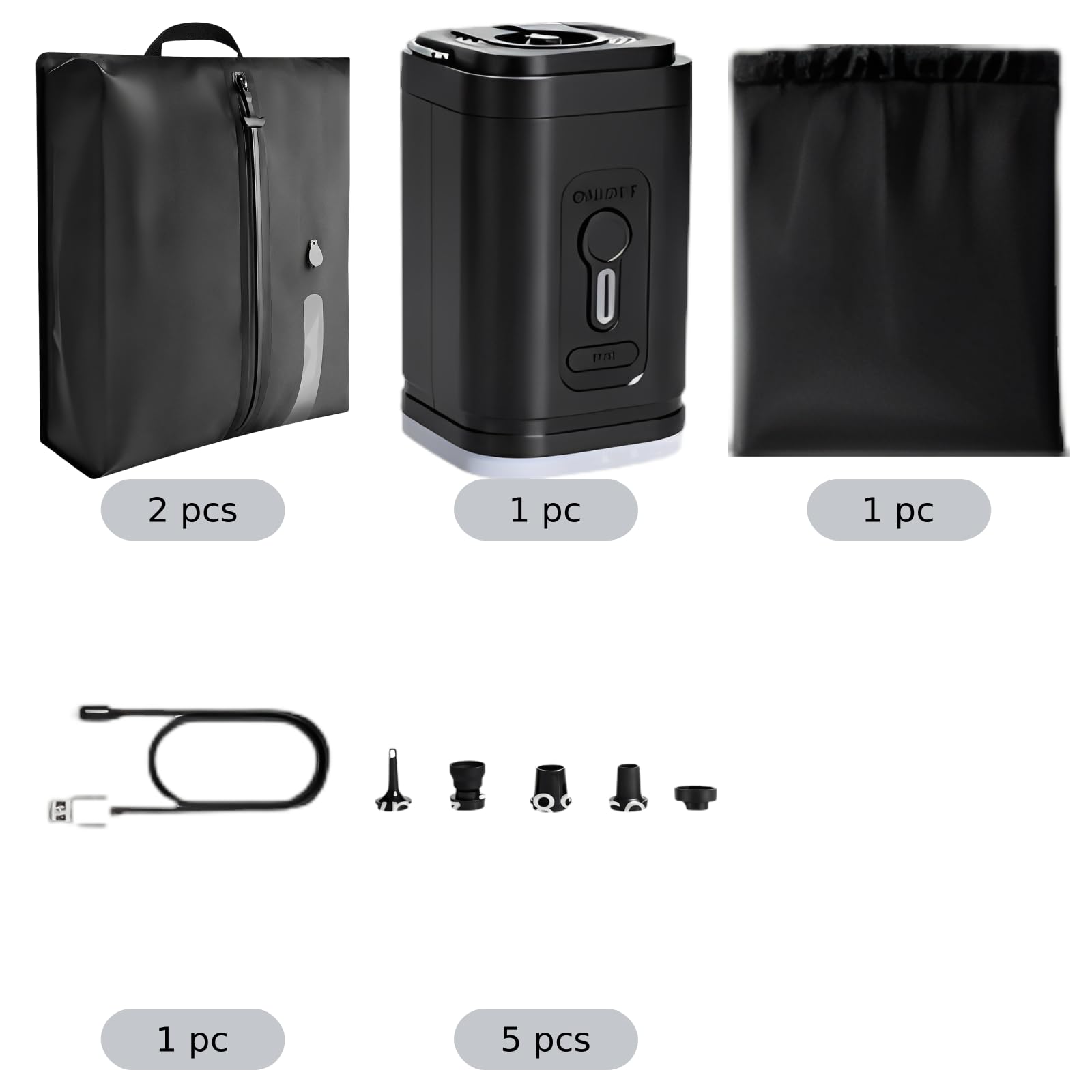 2 bolsas de vacío de equipaje para viajes con bomba, 23,1 x 16 x 13 cm, bolsas de compresión de TPU para maleta, impermeables, 50% de ahorro de espacio de almacenamiento para ropa, chaquetas, mantas