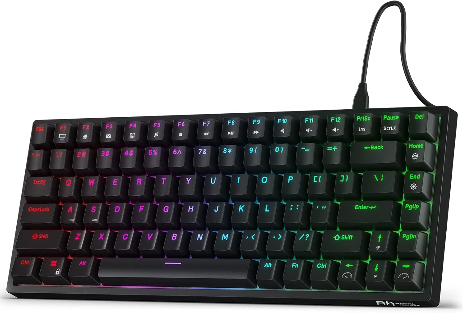 RK ROYAL KLUDGE RK84 Wired RGB 75 Hot Swappable Mechanical Keyboard