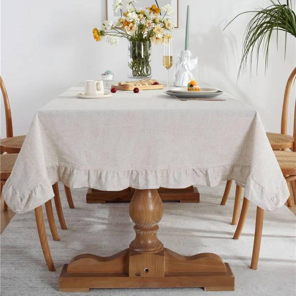 Nappe de table sur mesure en lin pour repas de famille et pique-nique