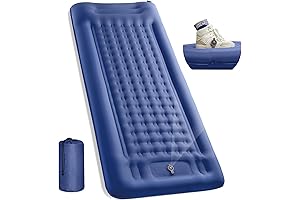 5-Inch Ultra-Thick Inflatable Sleeping Pad with Pillow and Built-in Pump