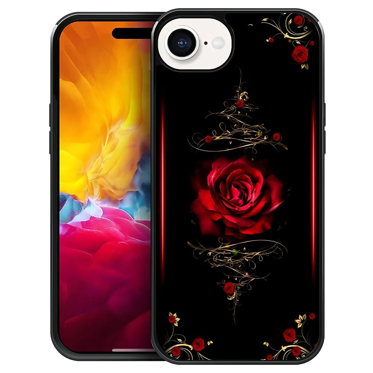 ZHEGAILIAN Compatible with iPhone 16e Case,Pattern Design Hard PC Back Cover Non-Slip Shock Absorption Soft TPU Protective Case for iPhone 16e