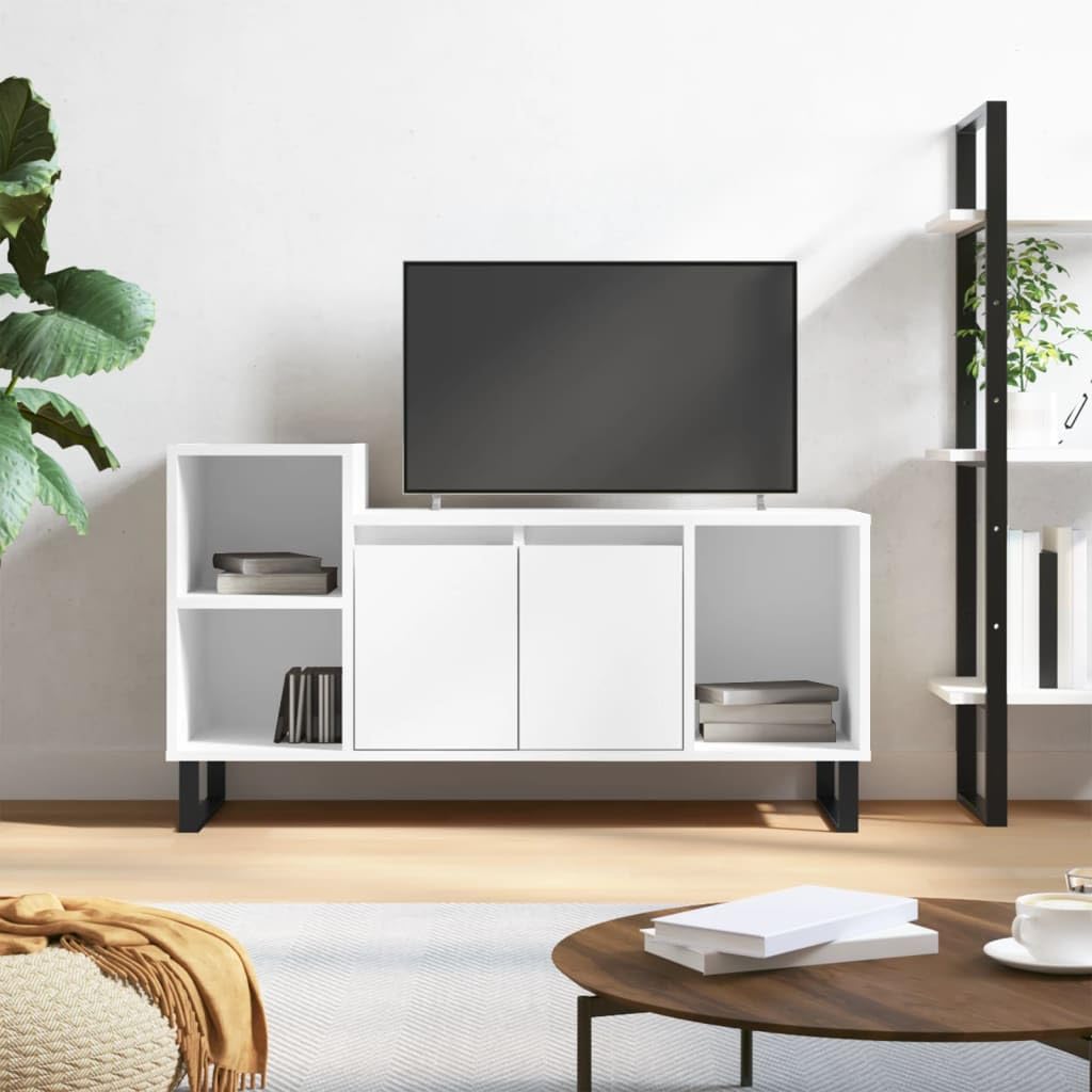 vidaXL Mobile Porta TV Bianco 100x35x55 cm in Legno Multistrato