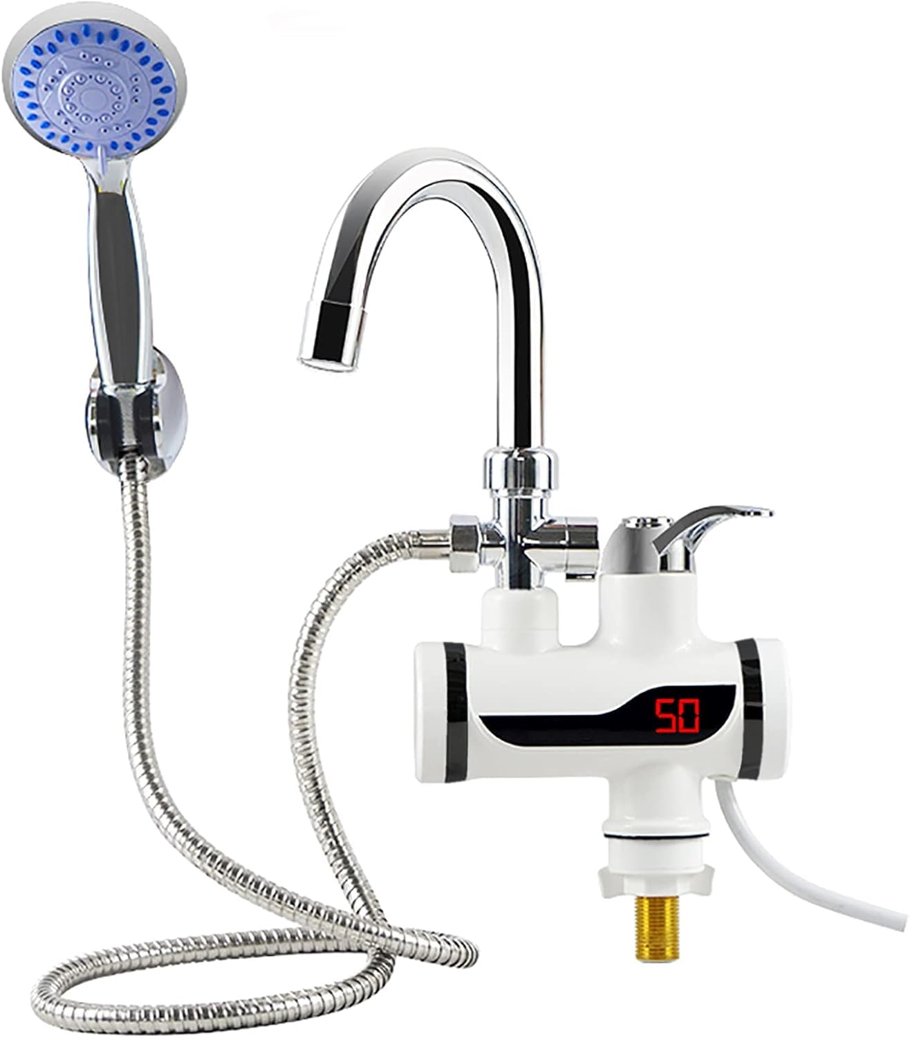 Drumstone (𝗦𝗽𝗲𝗰𝗶𝗮𝗹 𝟭𝟬 𝗬𝗲𝗮𝗿𝘀 𝗪𝗮𝗿𝗿𝗮𝗻𝘁𝘆) Instant Water Heater Tap 3000W Fast Heating LED Display 360° Rotating Faucet Easy Installation Safe and Durable for Kitchen and Bathroom-image-11