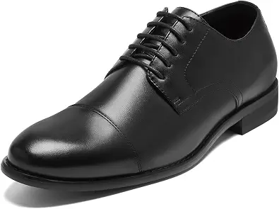 Men's Dress Shoes Classic Cap Toe Oxford Formal Shoes for Men Non Slip Wide Width Comfortable Lace-up Derby