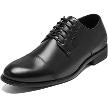 HEEZ Mens Dress Shoes Classic Cap Toe Oxford Formal Shoes for Men Non Slip