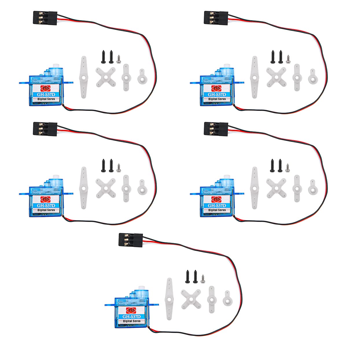 5PCS Micro 3.7g Digital Servo GH-S37D for Controlling Airplane Flight Direction RC Airplane Helicopter Boat