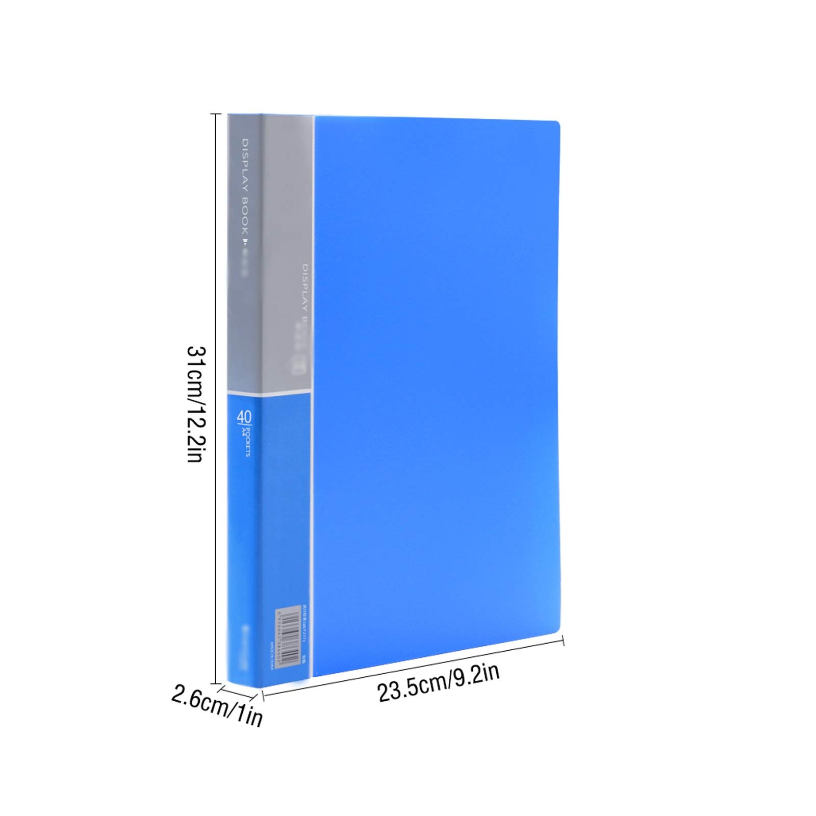 Cartella Portadocumenti Cartella A4 Libro Bus-Lay Sided Trasparente Pagina Interna Report Display Cartella Professionale Regalo regalo / Business / Intervista (10 confezione) Buste Portadocumenti(Blue