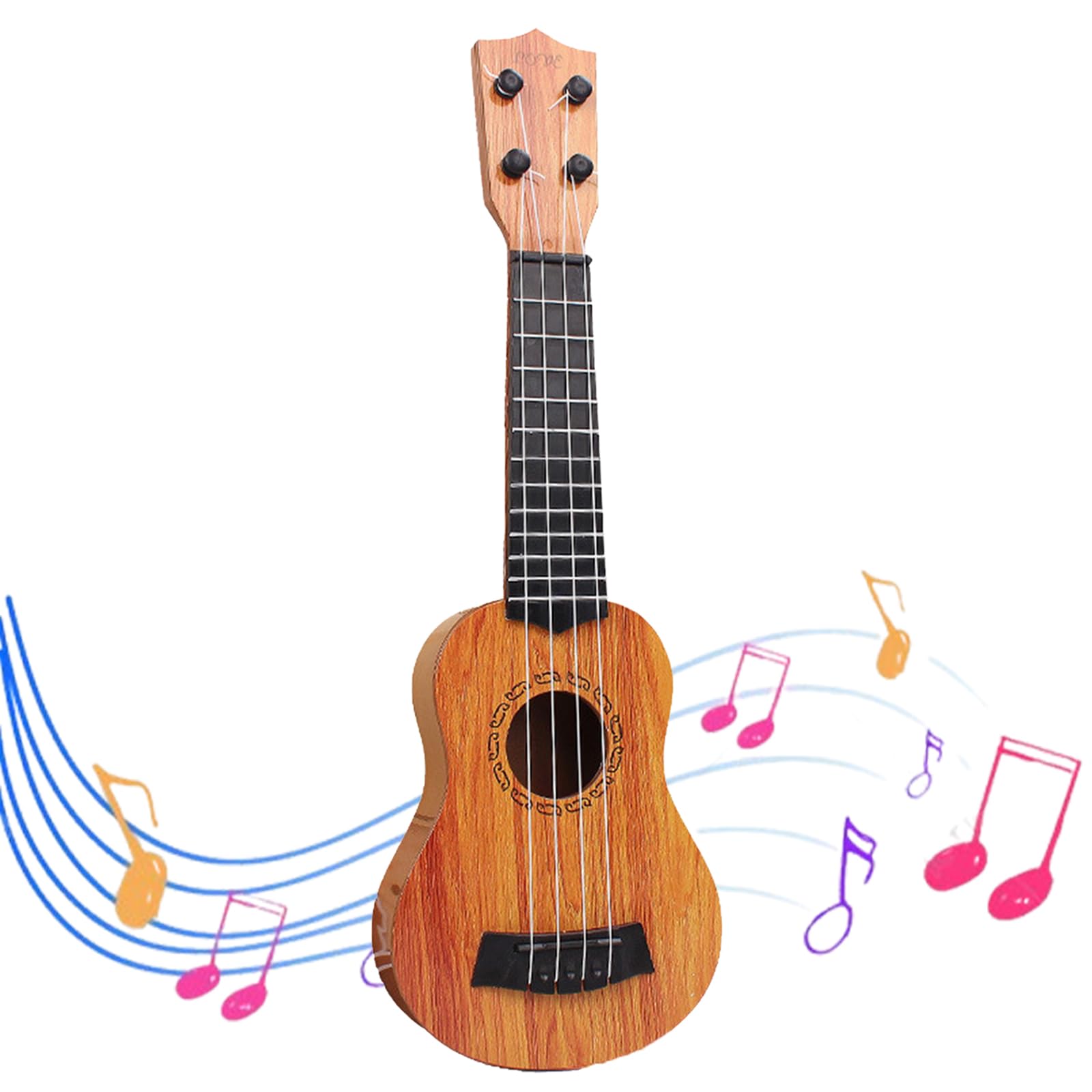 Guitarra Infantil, Juguete de Guitarra Infantil, Ukelele de Juguete para Niños, para Niños 4 Cuerdas Instrumentos Musicales Juguete Educativo, Adecuado para niños de 3 a 6 años (Registro 44cm)