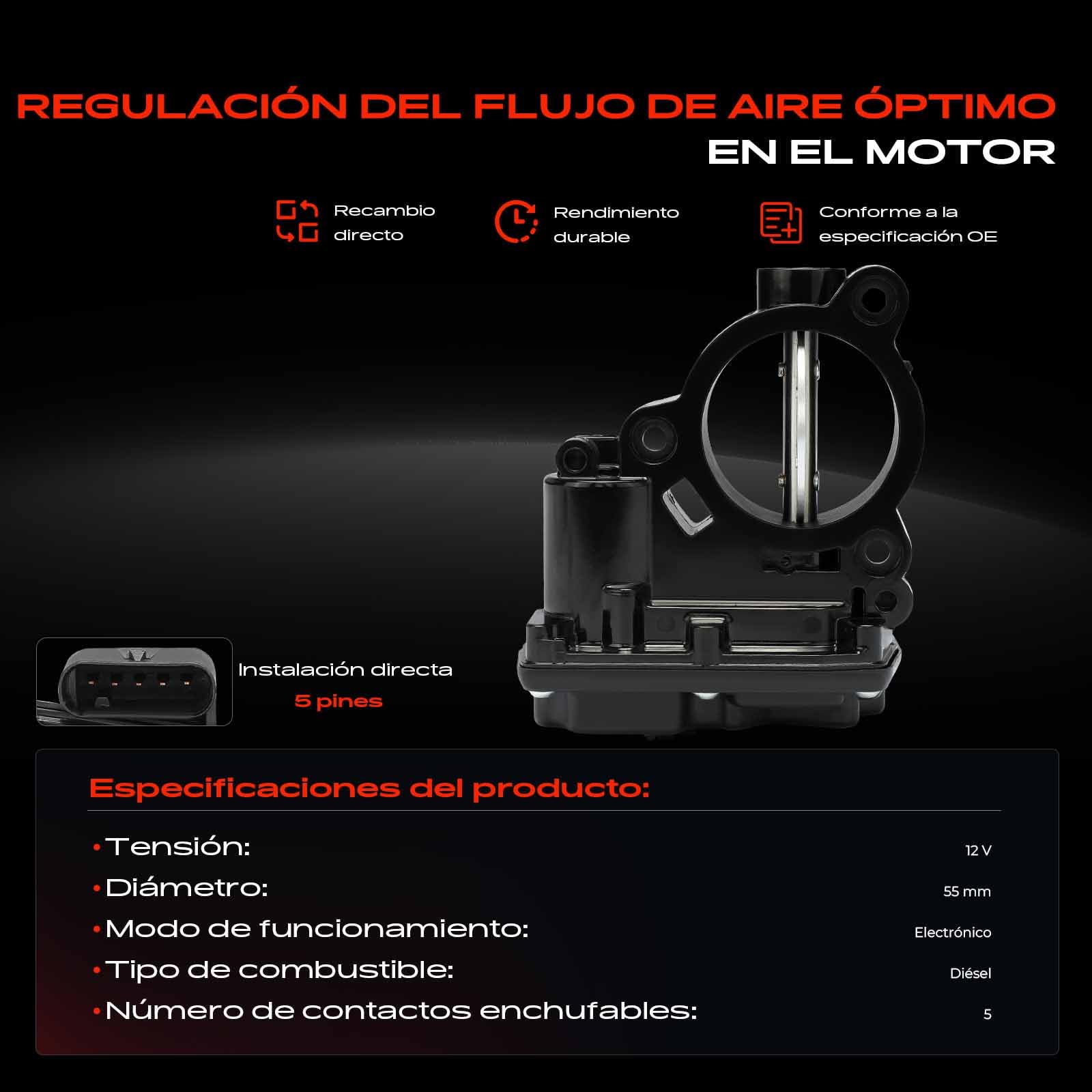 Frankberg Válvula de mariposa Cuerpo de mariposa Compatible con X3 F25 xDrive20d 2 Active Tourer F45 218d 2 Gran Tourer F46 218d X4 F26 xDrive20d 2 Gran Tourer F46 220d xDrive A2C8022120180