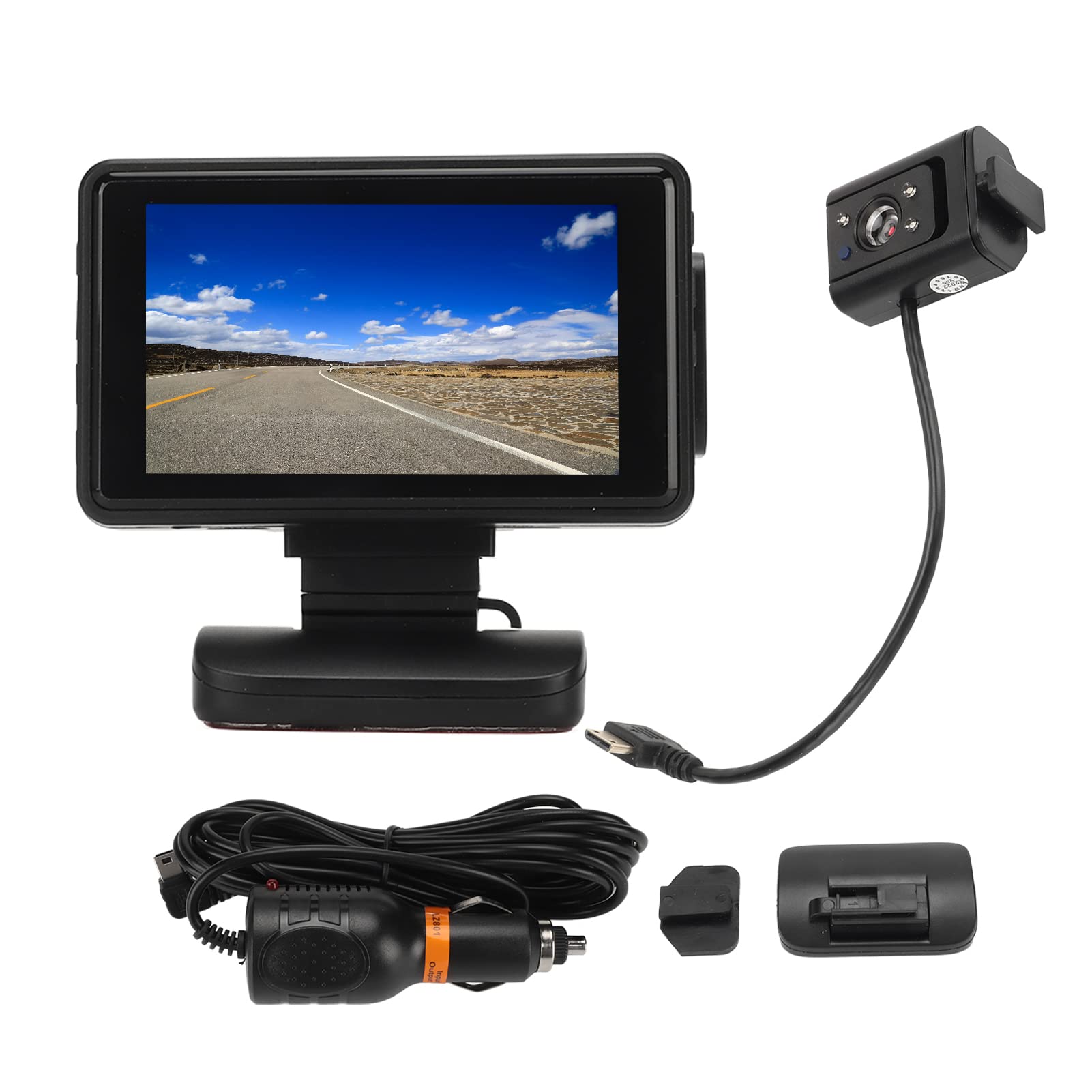 Dash Cam Per Auto Telecamera Dash Cam Anteriore Posteriore Cabina, Telecamera Per Auto 1080P Full HD 3 Telecamera A Schermo Telecamera Auto Con Schermo 3 Pollici Visione Notturna