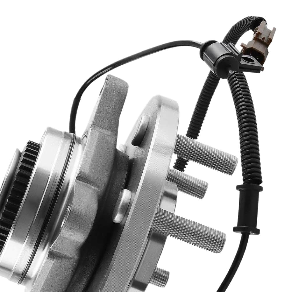 Conjunto de buje y cojinete de rueda delantera con ABS de 6 lengüetas compatible con gasolina 2015 2016 2017 4WD V6 3 5L