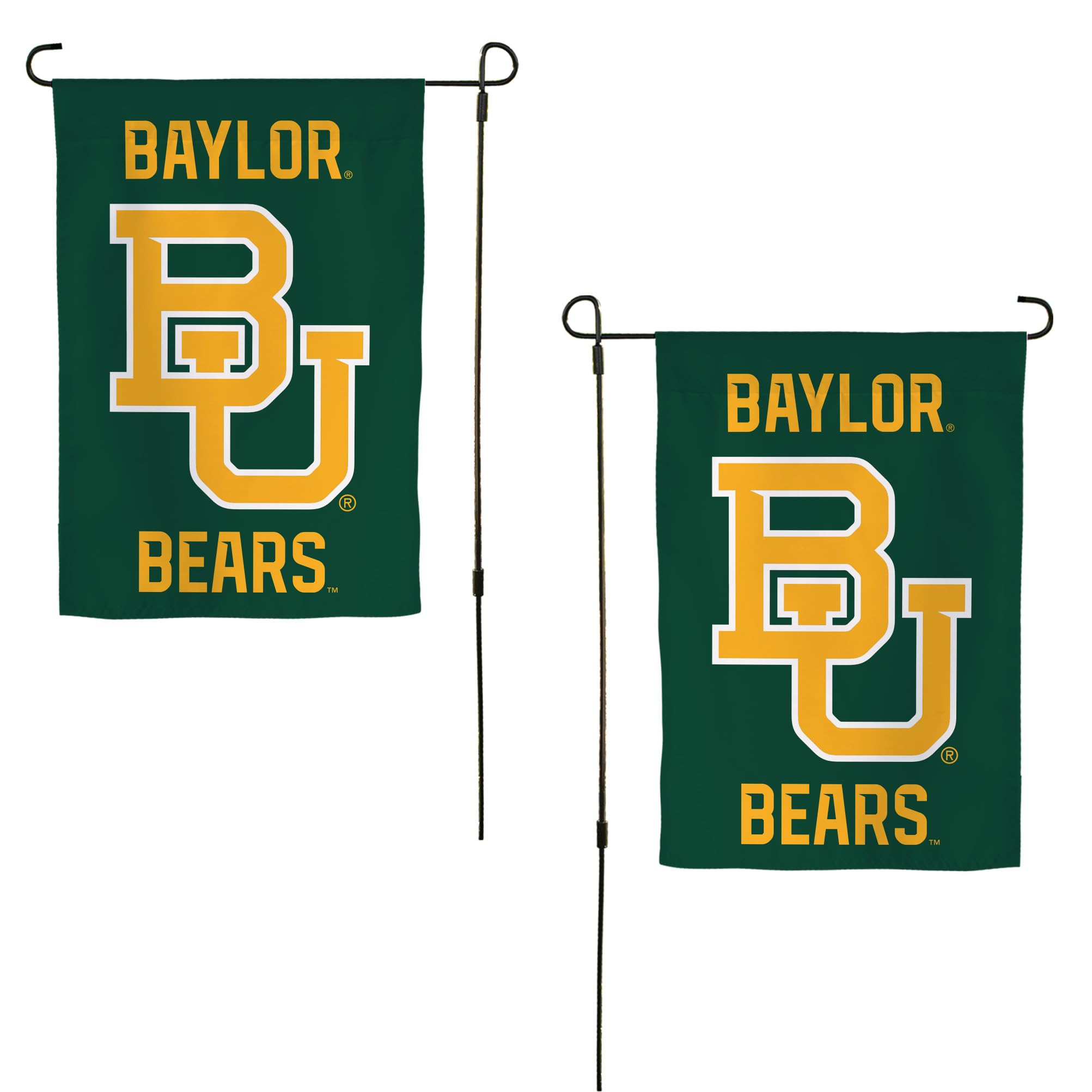 Desert Cactus Baylor University BU Garden Flag – 19 x 12 inch Baylor Bears Banner, For Outdoor Display and Events (Design D)