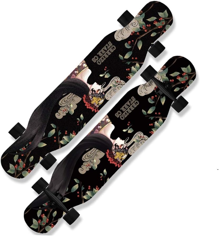 Skateboards 46 Inch Long Boards Skateboard for Cruising, Free Style, Downhill and Dancing, Longboard 9 Layer Maple Deck Cruiser for Teens Adults Beginners Girls Gifts (Color : Style B)