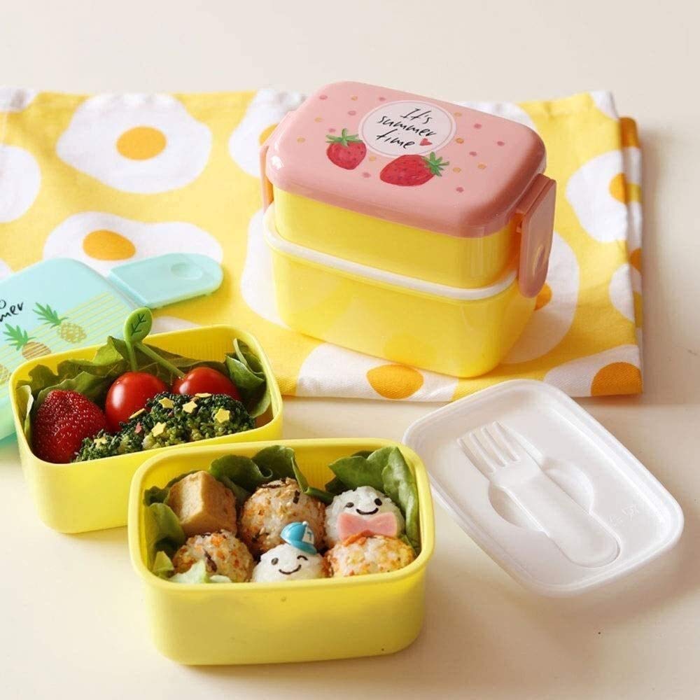 Portapranzo Bento per Bambini, Mini per Bambini, Frutta, Snack da asporto, Piccolo, Noci, Adatto al microonde e alla lavastoviglie