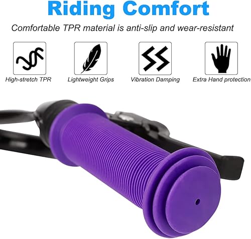 Miniatura 2 de Empuñaduras de bicicleta para niños, empuñaduras de manillar de bicicleta de 4.134 in con patrón de hongos para bicicletas, bicicletas de equilibrio