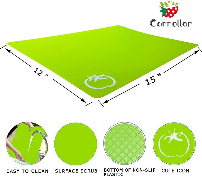 Set de 4 tablas de cortar plásticas flexibles miniatura 2