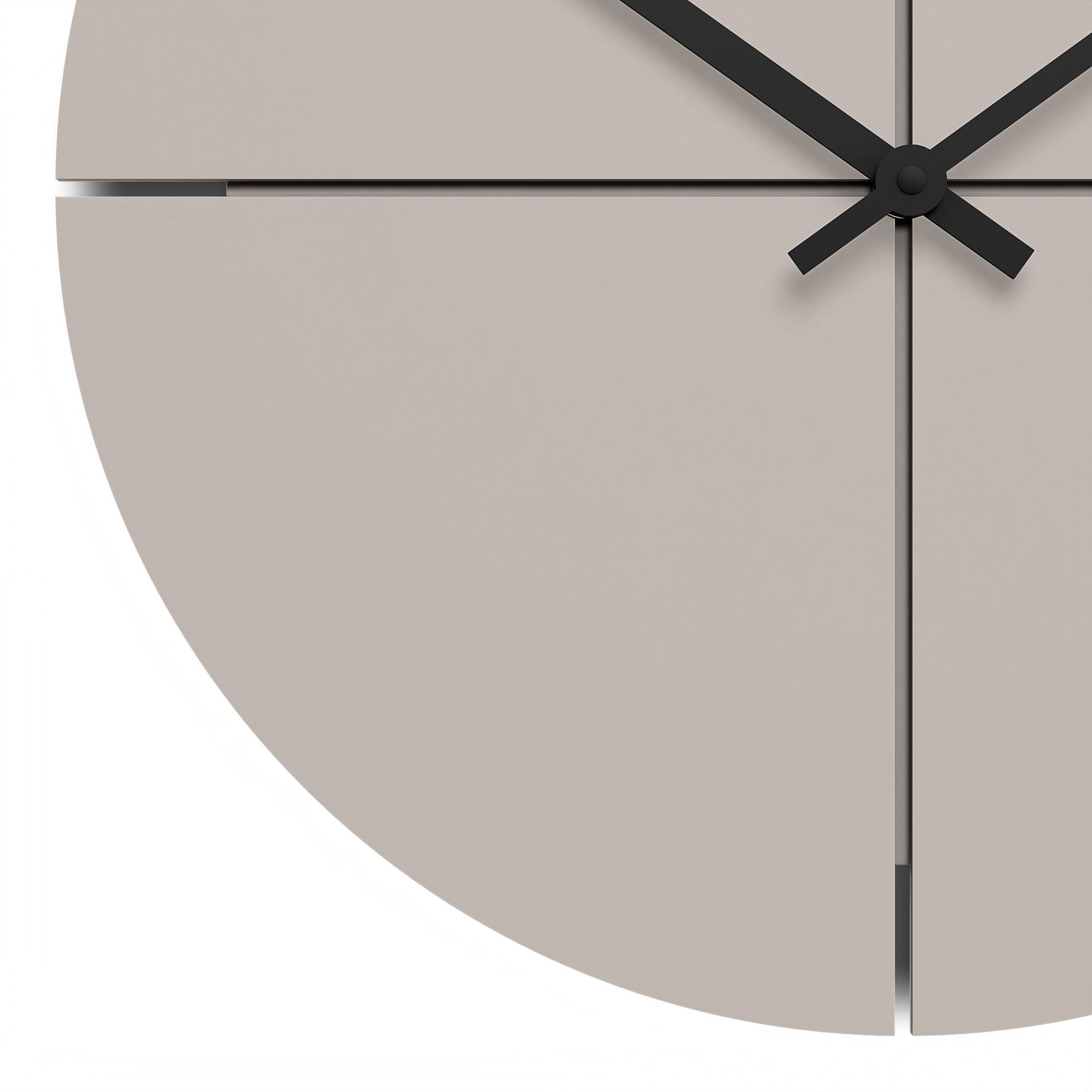 Cander Berlin MNU 2540 T XXL Wanduhr lautlos ohne Ticken 40 cm analog Küche Wohnzimmer modern Vintage warmgrau MDF