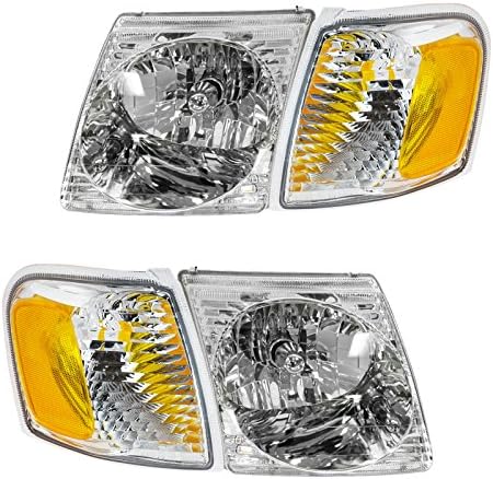 Headlight Headlamp Park Light Lamp Kit Set of 4 for Ford Explorer Sport Trac