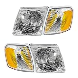 Headlight Headlamp Park Light Lamp Kit Set of 4 for Ford Explorer Sport Trac