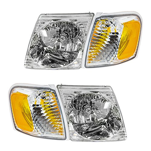 Headlight Headlamp Park Light Lamp Kit Set Of 4 For Ford Explorer Sport Trac #TOP4