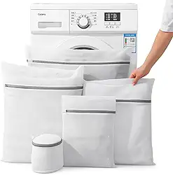 Kit 5 Sacos para Lavar Roupas Delicadas | Sacos de Lavanderia Premium com Zíper Reforçado | Proteção Total Contra Danos e Desgaste | Ideal para Lingerie, Roupas Íntimas e Delicadas Premium