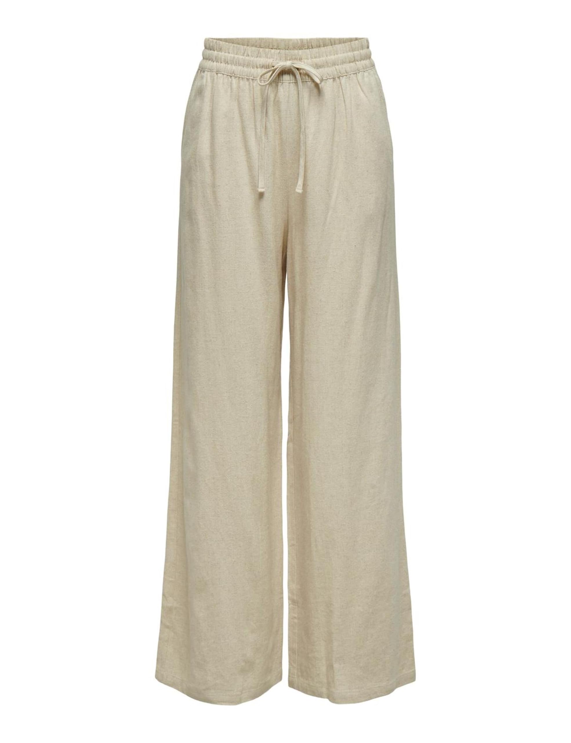 JDY Damen Hose Mit Weitem Beinschnitt Jdysay Hw Linen Wide Pant WVN Noos