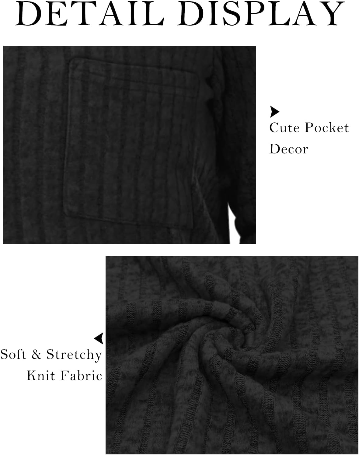 VISLILY Womens-Plus-Size-Tunic-Tops Casual Long Sleeve Crew Neck Shirts Striped Knitted Lightweight Sweaters with Cute Pocket - Image 4