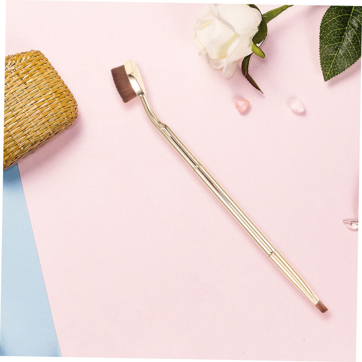 Set Di 4 Pennelli Per Il Trucco Pennello Per Sopracciglia Piccolo Pennello Angolato Pennello Cosmetico Per Donna 4 Pezzi*4