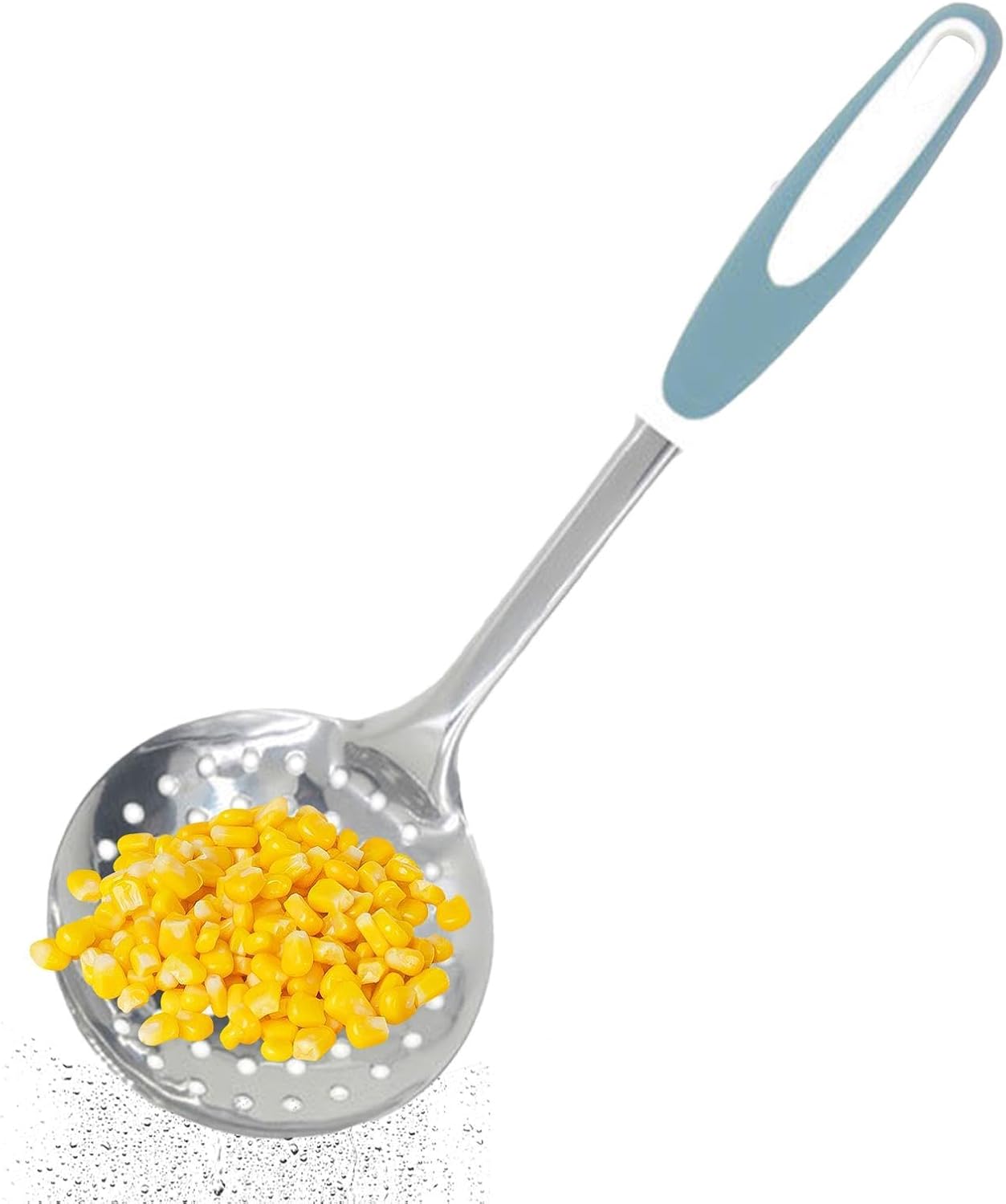 Kitchen Strainer Spoon, Stainless Steel Skimmer with Wide Bowl Design, Fryi
