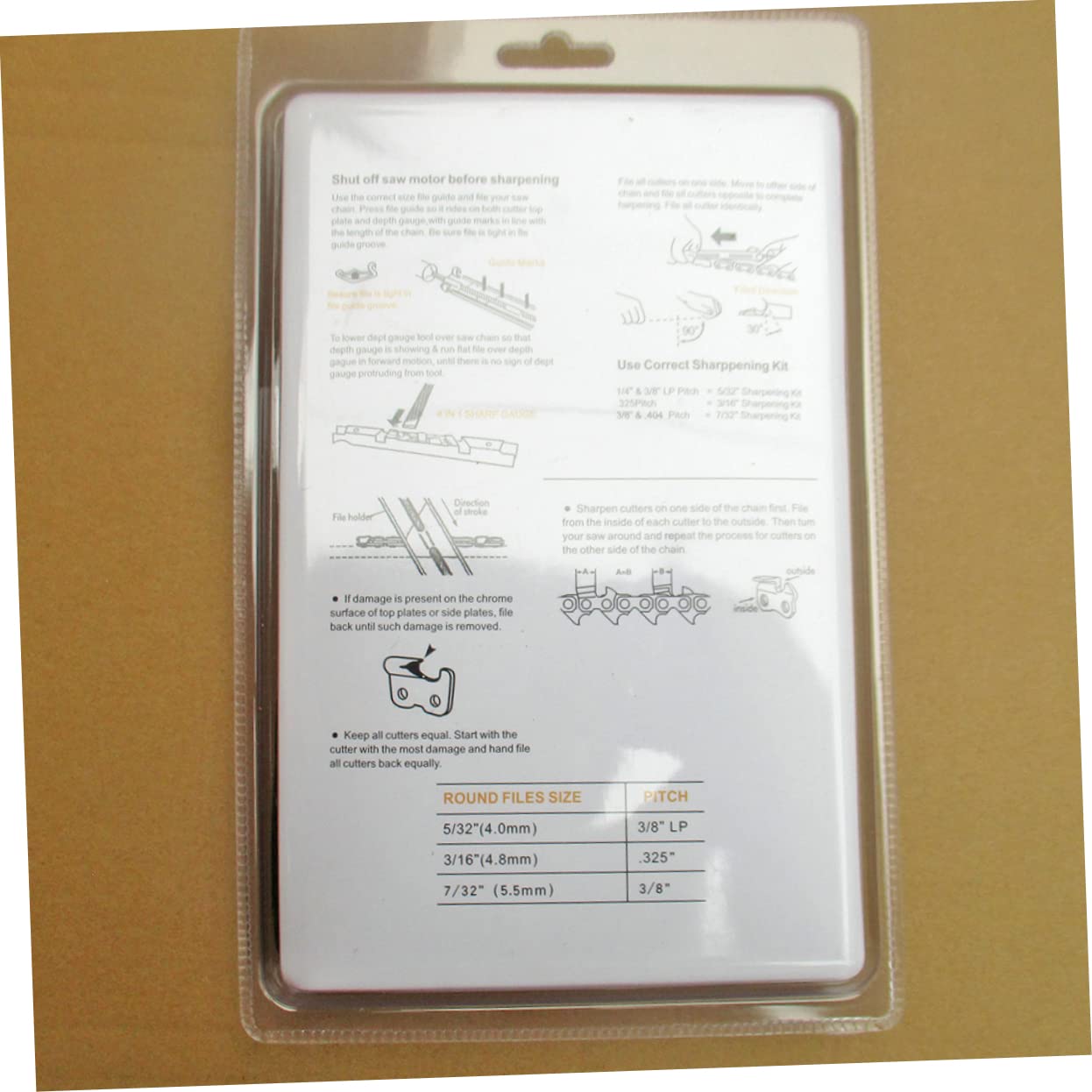 10piezas Afilado De Cadena Para Motosierras Kit De Limado De Accesorios Duraderos Para Afilar Motosierra Para Mantenimiento De Herramientas De Jardín